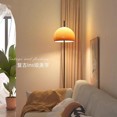 中厅古vintage复古蘑菇落地灯客围沙发旁台灯立式卧室头床氛POZ高