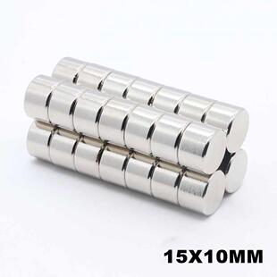 10钕铁硼圆形强磁磁铁N35徽章星空灯摄像机磁铁吸铁石15x10