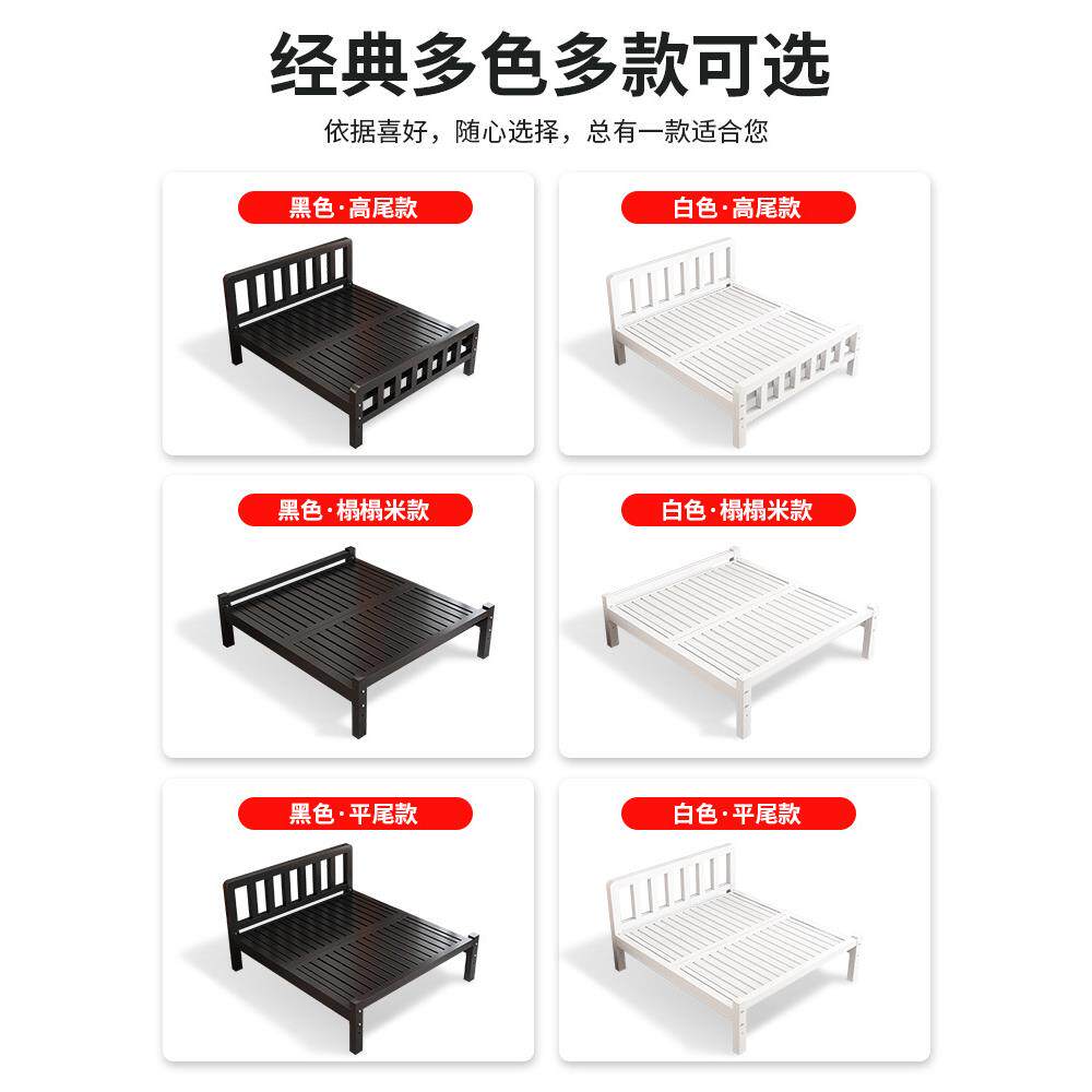 铁艺床双人.床家用1.5屋米单人锈床加厚JXA加固18米出租房用不钢