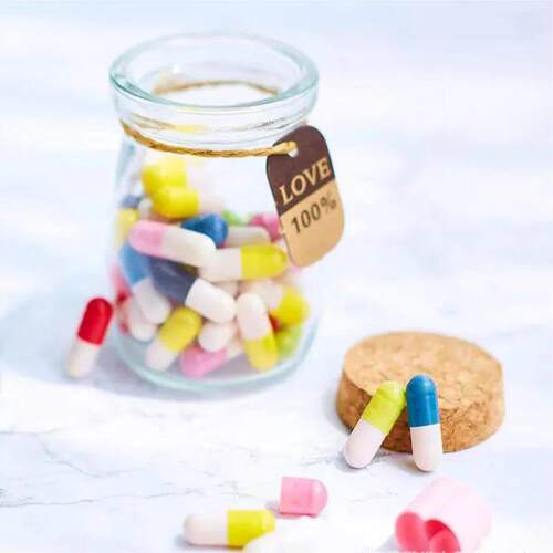 50/100pcs Message Capsule In Bottle Transparent Letter Love