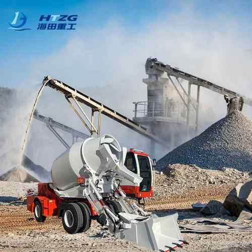 正品海田重工3.5自方上料搅拌车全动自卸料自自筒装式滚混凝土搅