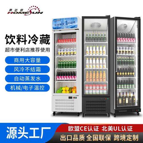 奥达信商用冷藏柜出口立式保鲜柜厨房冰柜冰箱CE认证厂家直供