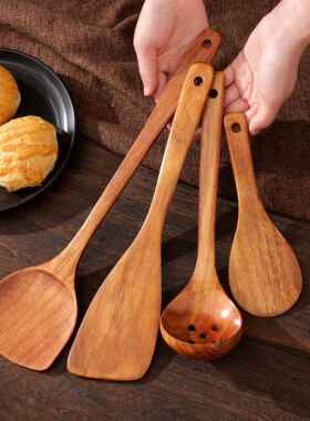 何适柯木锅铲子汤勺kitchen utensils厨具炒菜用的铲子烧菜木铲