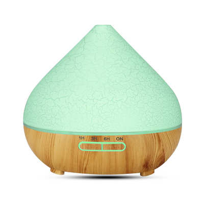 400ml 木纹香薰机裂纹火山加湿器 七彩扩香芳香器 AROMA DIFFUSER