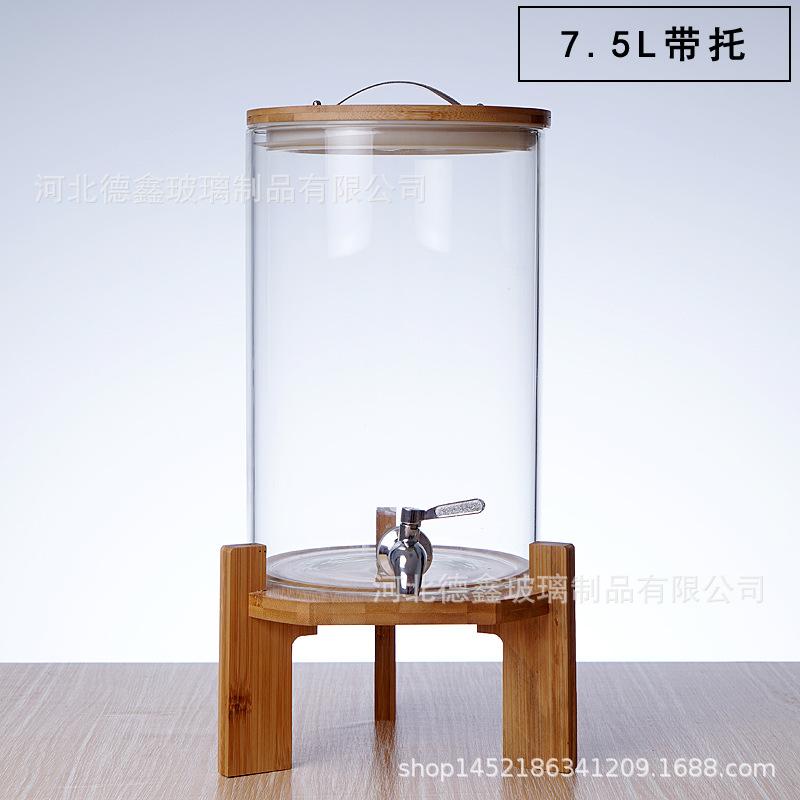 容量密封酵素玻璃酒缸龙头调酒器