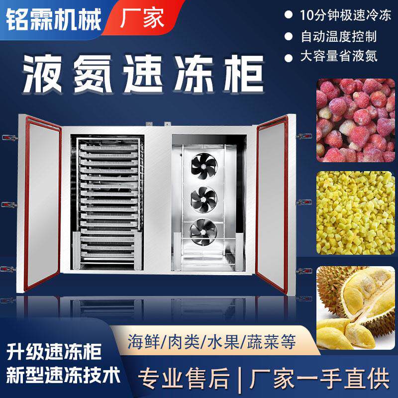 草莓水果急速冷冻柜芒果丁小型移动速冻柜榴莲液氮式速冻设备