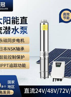 交直流两用太阳能潜水泵大流量大口径农用灌溉不锈钢深井泵抽水泵