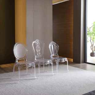 简约现STY 025代圆背透明椅店子酒婚宴会椅庆一靠体背透明水晶椅