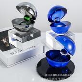 轻奢简约样板间新房手店小艺品工蓝黑双色水晶球贝众买BJ 壳 BL26