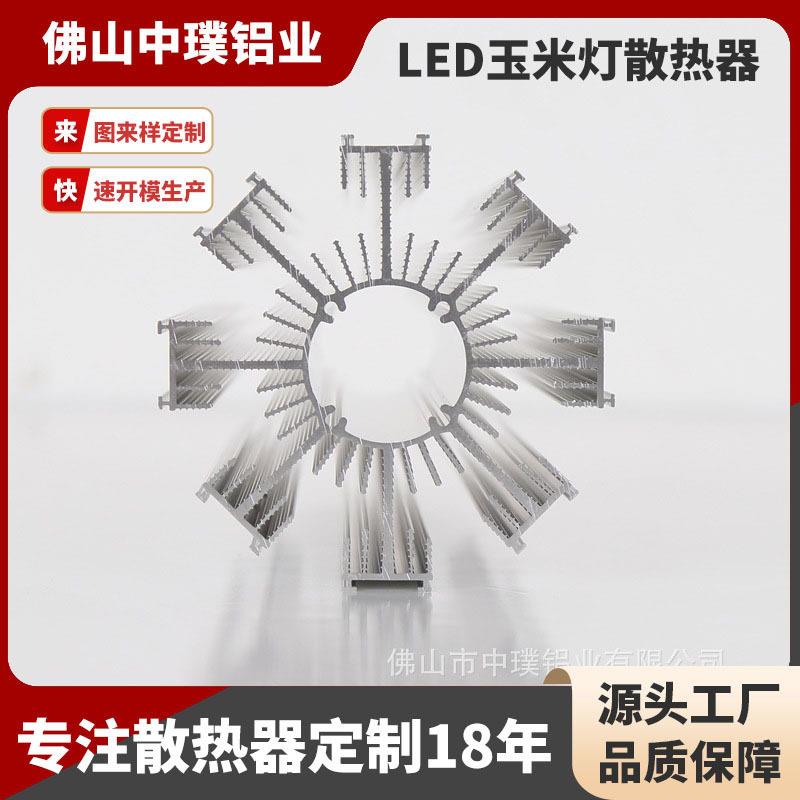 30W玉米灯led灯散热器工业铝合金型材6063铝制导热散热铝型材