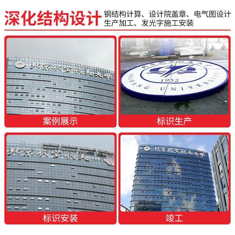 高空广350告字不字锈钢铝冲孔字l板goo玻璃幕墙字制作字广告牌
