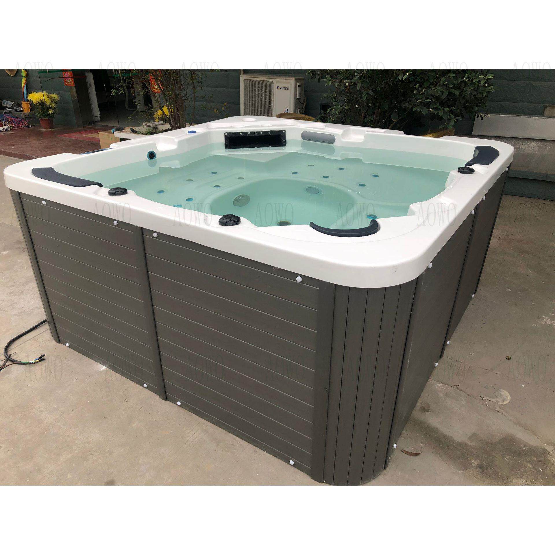 5人户外按摩浴缸水疗spa温泉泡池别墅花园jacuzzi进口亚克力