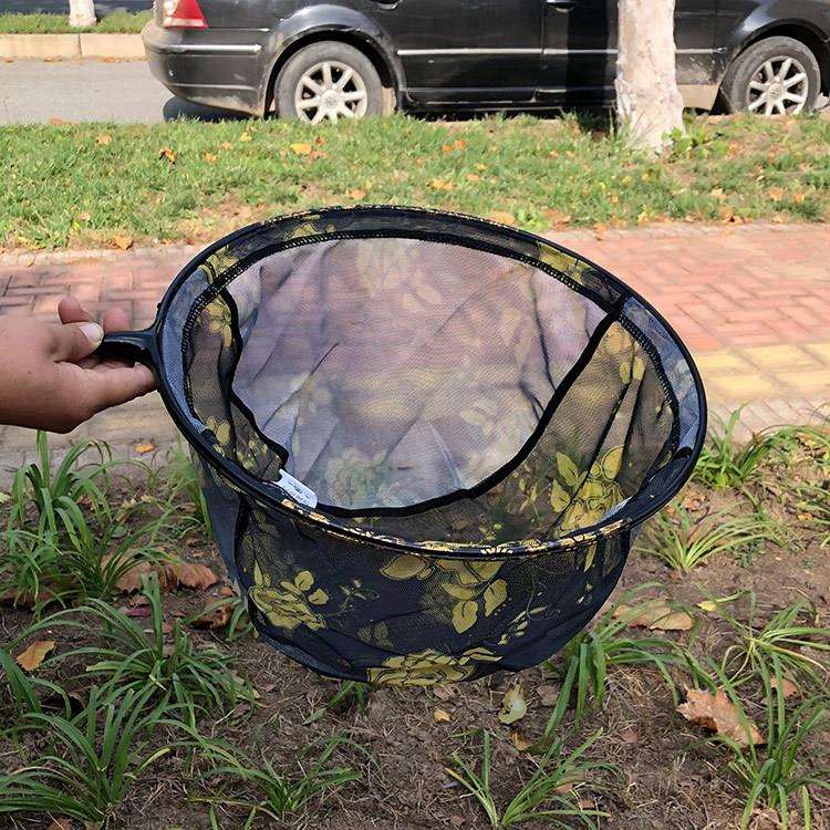 纯碳素网头绑线网头黑坑40型号抄网头全碳素轻硬网头飞抄黑坑网头