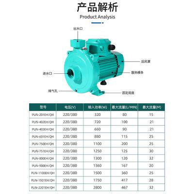 UQNW0N全系热水循环增压泵PUN-21EH心泵太阳能空离气能P智能离心