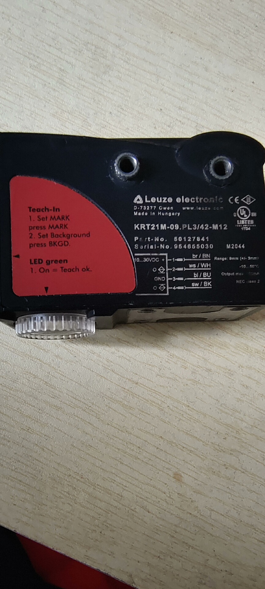 LEUZE劳易测KRT21M-09.PL3/42-M12色标