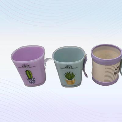 Various styles of cute cartoon toothbrush cups, rinsing cups