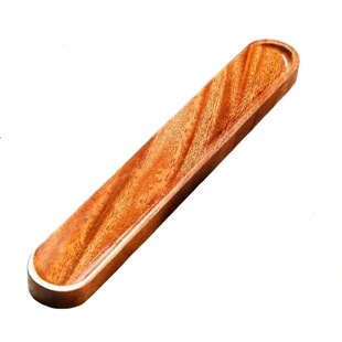 胡桃木圆角杯架单层晾杯架茶具沥水置物架杯托茶道配件禅意