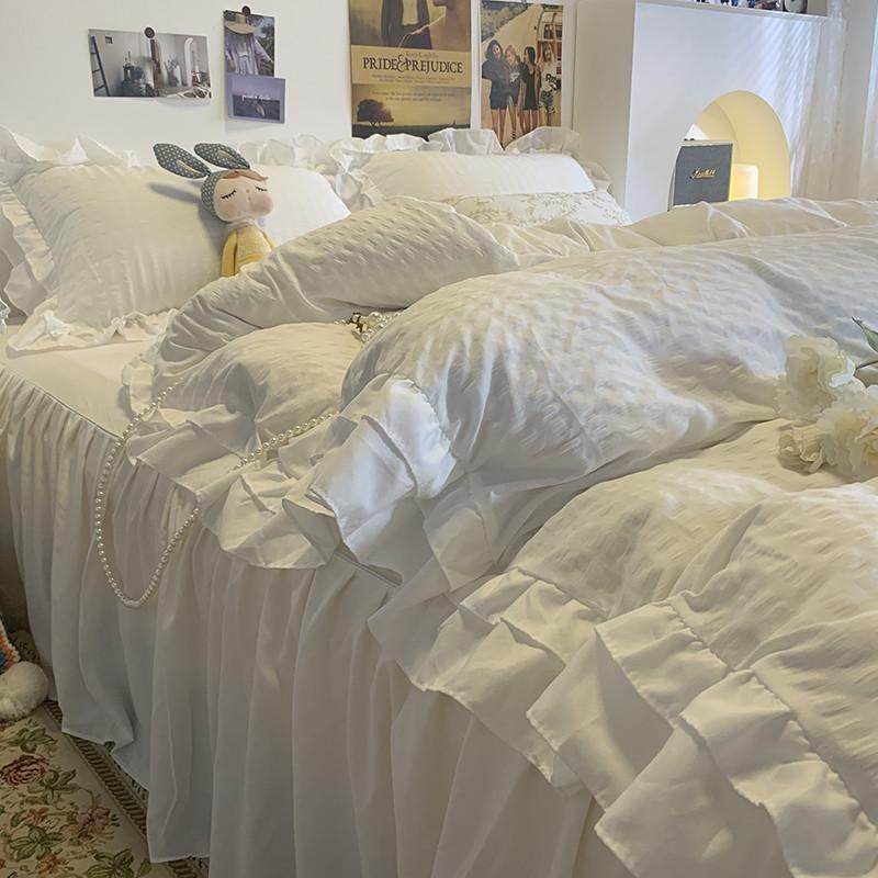 四民件套床风心宿床单被罩公主三件套ins寝室被套少女花边秋季品,床上用品,床品套件/四件套/多件套,淘宝优惠券,粉丝福利购,淘宝优惠卷