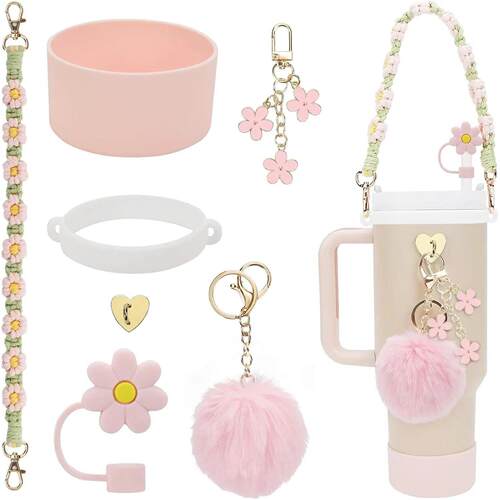 7pcs Cup Accessories Set for Stanley Including Handle Strap,