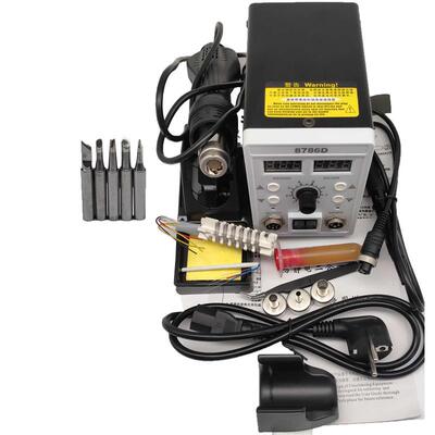 新款 8786D 热风拆焊台二合一 数显热风焊台