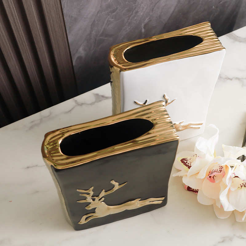 现代家装艺术花瓶摆件酒店服装展厅装饰电视柜玄关酒柜北欧创意