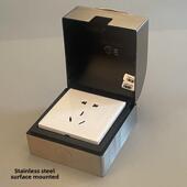 不锈钢表面安装 86型防水盒户外电源插座防水防雨防阳光防火耐高温