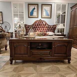 北美黑胡桃木电视柜茶几组合全实木2026新款高端简约现代北欧客厅