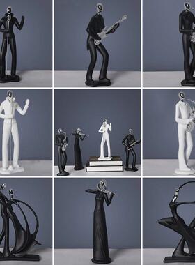 北欧风酒柜装饰品摆件室内家居客厅电视柜办公室艺术人物摆设