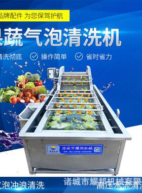 果蔬气泡清洗机水果蔬菜清洗设备食堂中央厨房全自动洗菜机