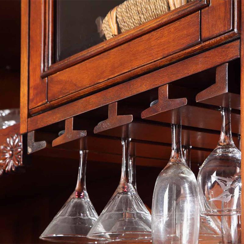 美用式餐边柜酒柜客厅实木纳柜子欧式家别蓄墅收厨房DS66202碗柜