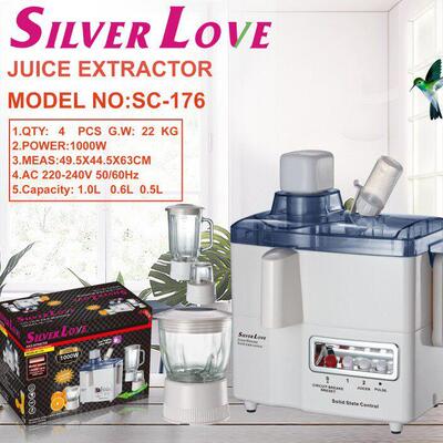 外贸出口 家用4IN1JUICER & BLENDER 玻璃杯榨汁机 搅肉机 研磨机