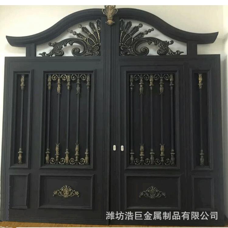 生产铝艺大门欧式复古别墅庭院铝艺大门安全防盗小区铝艺大门