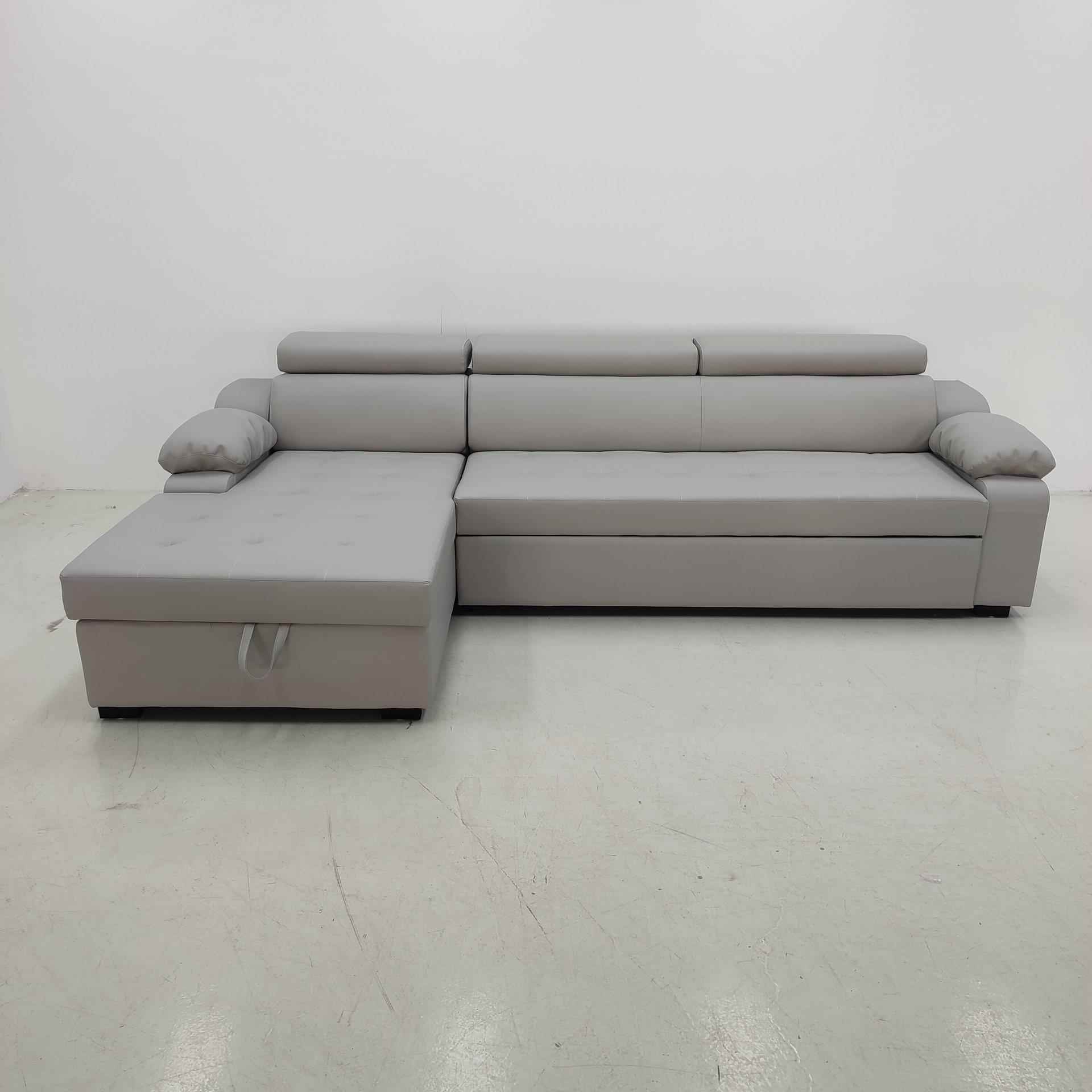 现代简约多功能高档沙发床折叠两用小户型储物沙发转角贵妃组合