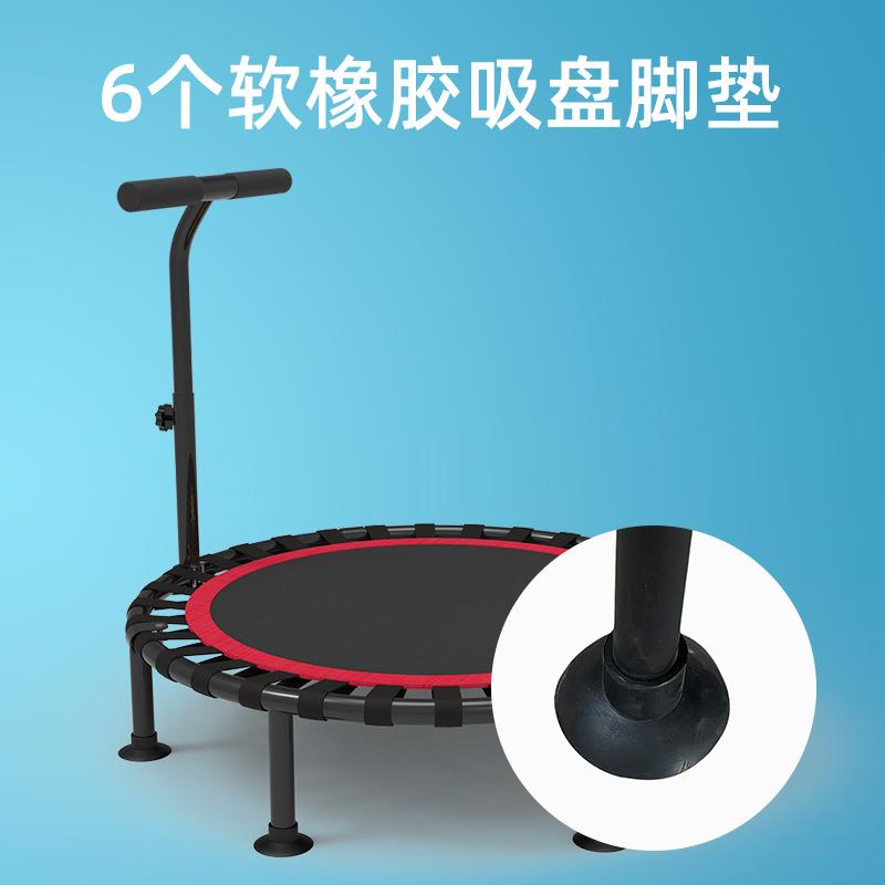 新款直销儿童家用室内外蹦蹦床直腿圆形带扶手40寸可折叠商用成人