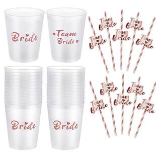 Team Bride Tribe Cups Bridal Shower Bachelorette Party Plast