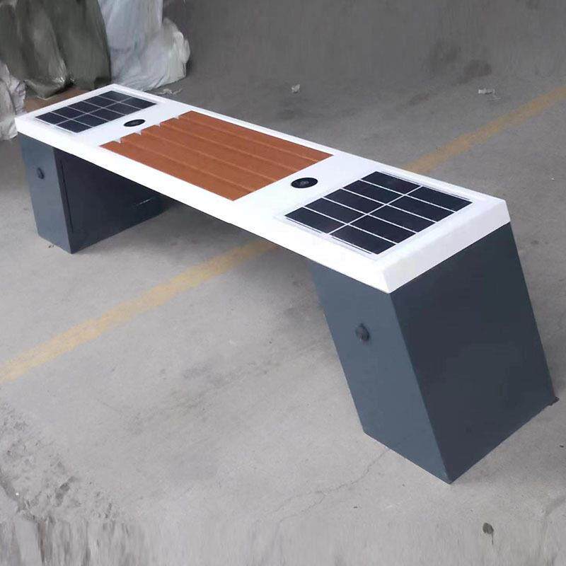 珺胄 智慧太阳能公园椅 热卖室外太阳能座椅 现 简约智慧休闲椅