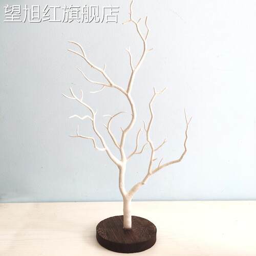 新款直销干树枝装造白景室内饰桌面摆件GYL挂手饰许品愿色仿真干
