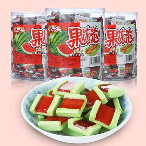 果冻西瓜果味泡泡糖超软口香糖8090后儿童怀旧零食小卖部