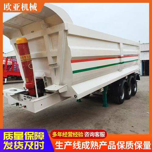 厂家供应后翻自卸半挂车 煤矿渣土运输自卸车 U型后翻自卸半挂车