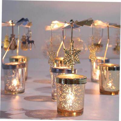 Metal Christmas Candlestick snowflake elk merry Christmas 1