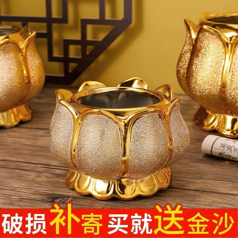 镀金陶瓷香炉家用供奉上香室内插香烧薰香供佛财神爷佛具用品大全