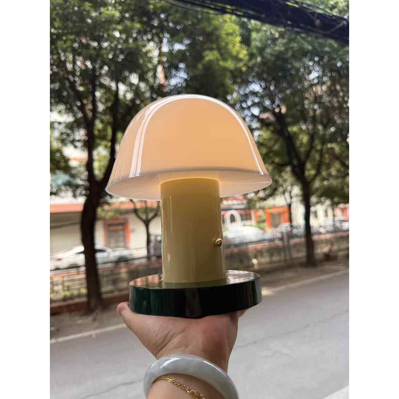 高档菇充电台灯可式触北欧覆古摸蘑风装饰氛携围桌面床头小夜灯卧