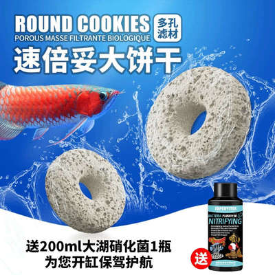 大饼环形滤材鱼缸鱼池过滤材料细菌屋水族箱培菌净化水质硝化细菌