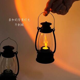 拍照氛围灯!灯光可晃动 复古小夜灯少女心梦幻桌面摆件拍照道具