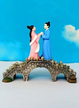牛郎织女公仔七夕情人节礼物创意古风仕女摆件国潮办公桌面装饰品