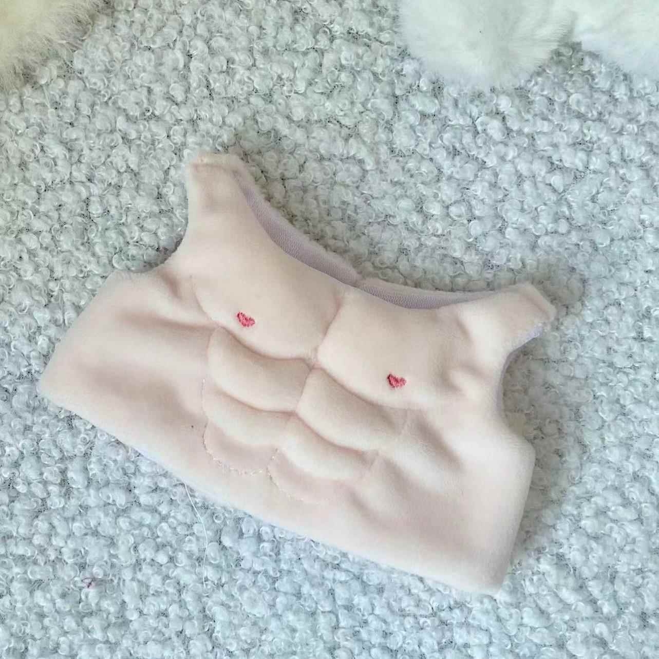 娃衣40CM 20CM 30CM棉花娃娃毛绒玩偶新款男款娃衣背心创意腹肌