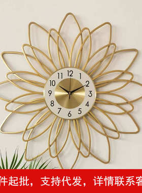 北欧大气现代简约个性创意钟表时尚客厅挂表铁艺时钟wall clock钟