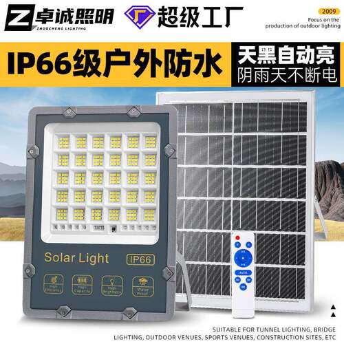 太阳能户外庭院灯 家用照明太阳能灯 天黑自动亮感应太阳能投光灯