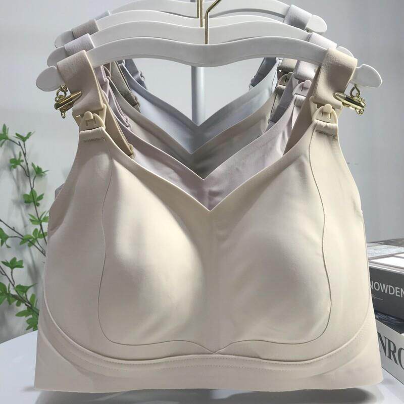 调整型大尺码哺乳内衣大胸显小全罩杯聚拢防下垂牛牛杯哺乳孕妇胸
