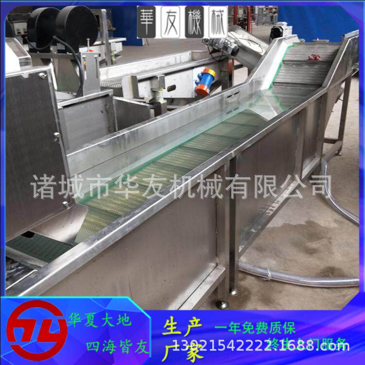 全自动不锈钢果蔬清洗线速冻豆角气泡清洗机芸豆去杂鼓泡设备